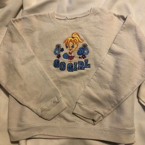 Kids White Cheer Sweatshirt